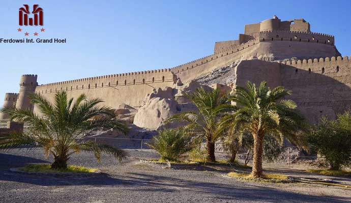 An ancient mud-walled citadel in Iran